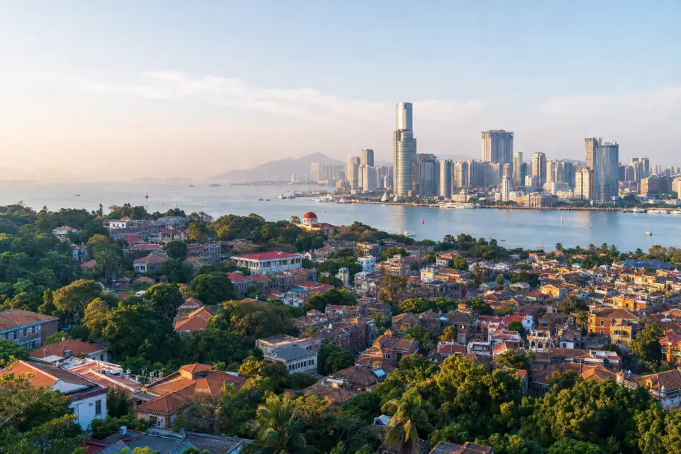 Gulangyu Island and the Xiamen waterfront